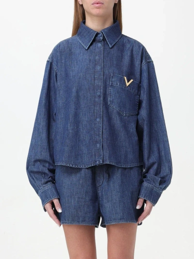 Valentino 衬衫  女士 颜色 牛仔布 In Denim