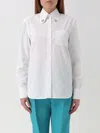 Valentino Tailored White Cotton Shirt With Decorative Buttons In White