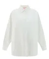 Valentino Garavani White Cotton Blend Oversize Shirt In White