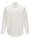 VALENTINO VALENTINO SHIRT WITH FLOWER PATCH SHIRT, BLOUSE WHITE