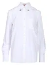 Valentino Embellished Collar Cotton Poplin Shirt