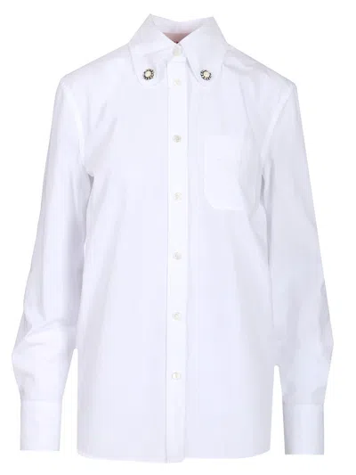 Valentino Shirt With Jewel Buttons Shirts White