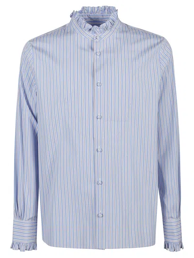 VALENTINO VALENTINO SHIRT WITH PLASTRON AND RUFFLES