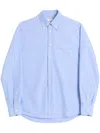 Valentino Garavani Vlogo Signature Cotton Shirt In Blue