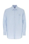 Valentino Men's Long Sleeved Stripe Shirt In Azzurra
