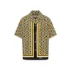 Valentino Bowling Shirt With Bulles Royales Print In Yellow