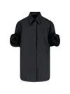 Valentino Bluse Aus Compact Popeline Frau Schwarz 40 In Black