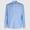 Valentino Light Blue Button-down Shirt In Cotton In Multi