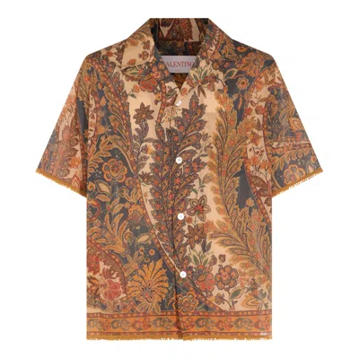 Valentino Shirts Bright In Brown