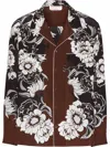Valentino Graphic-print Button-fastening Shirt In Brown
