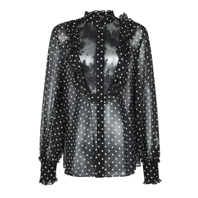 VALENTINO SHIRTS NERO/BETULLA