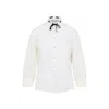 Valentino Daisy Polka-dot Sangallo Button-down Shirt In Neutral