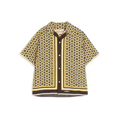 Valentino Bowling Shirt With Bulles Royales Print In Multi