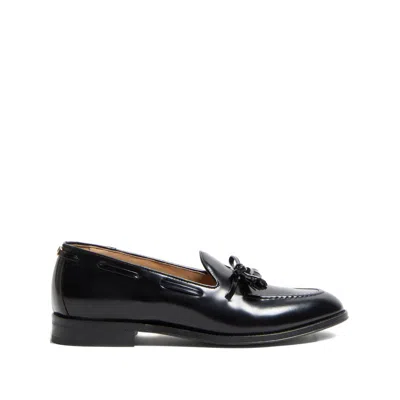 Valentino Garavani Bowshire Loafers In Black Glossy Calfskin