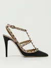 Valentino Pumps  Rockstud Ankle Strap In Genuine Patent Leather With Micro Metal Studs In Black