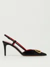 Valentino Garavani Vlogo Signature Satin Slingback Pumps 80mm Woman Black 40.5 In Black