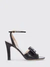 Valentino Bowow Leather Sandal In Black