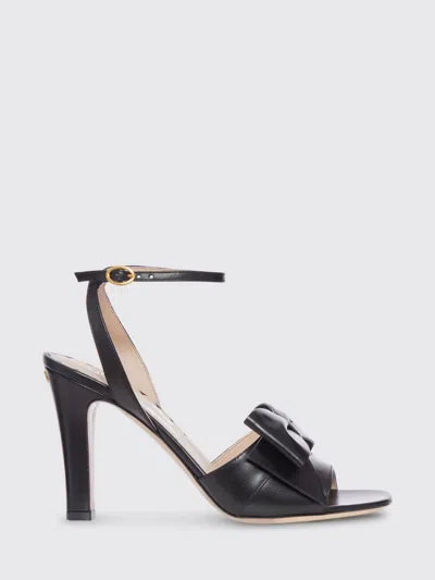 Valentino Garavani Bowow Leather Sandal In Animal Print