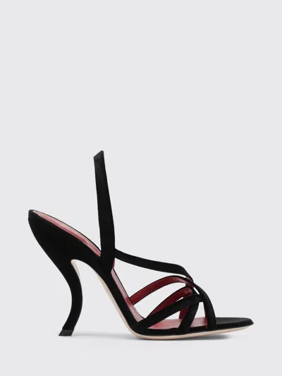 Valentino Garavani Women Black Velvet Slingback Heels, 4.5 Luxury Pumps & Heels For Women Darveys