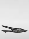 Valentino Vlogo Moon Leather Slingback Flats In Black
