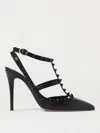 Valentino Garavani Rockstud Ankle Strap Pump With Tonal Studs 100 Mm Woman Black 41.5 In Schwarz