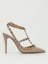 Valentino Rockstud Pointed Toe Caged Pumps In Pink