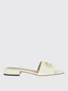 Valentino Ivory Calfskin Vlogo Signature Slide Sandals In White