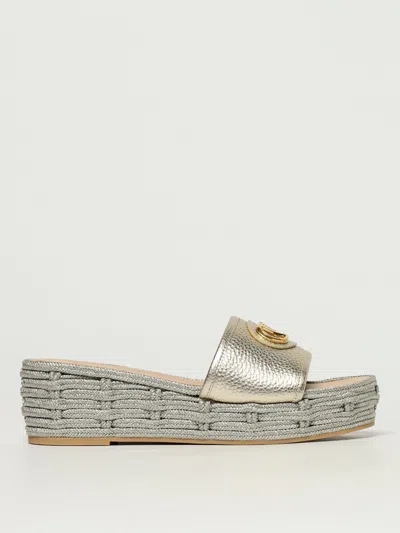 VALENTINO GARAVANI HEELED SANDALS VALENTINO GARAVANI WOMAN COLOR PLATINUM,427905223