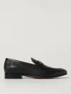 Valentino Logo-embellished Full-grain Leather Loafers In Black