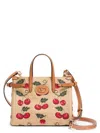 Valentino Antibes Small Leather-trimmed Embroidered Raffia Tote