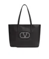 Valentino Leather Avec Toi East-west Tote Bag In Nero
