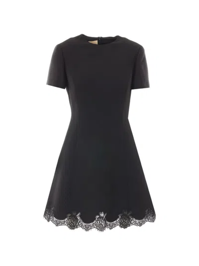 Valentino Short Black Dress With Short Sleeves