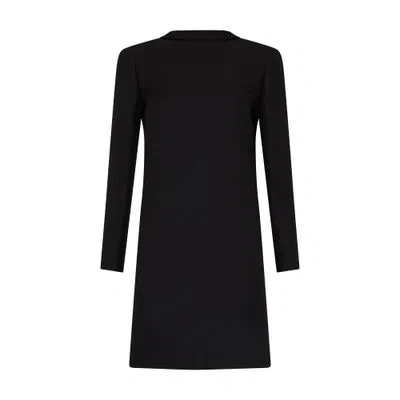 Valentino Short Couture Crêpe Dress With Bow Trim In Black