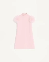 Valentino Short Crepe Couture Dress With Feathers Woman Rose 46 In Animal Print