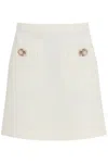 Valentino Solid Crepe Couture Skirt In White