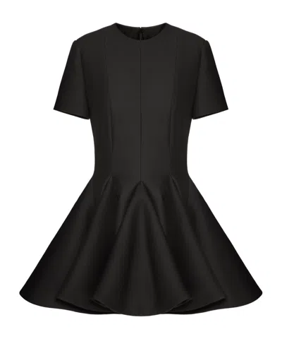 Valentino Black Short Dress With Toile Iconographe Motif