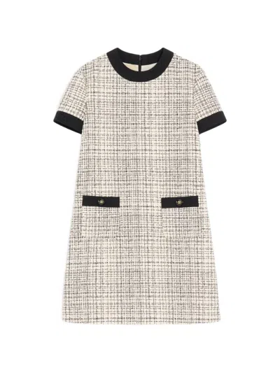 Valentino Checked Cotton-blend Tweed Mini Dress In Multi