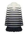 Valentino Garavani Collared Wool-silk Crepe Mini Dress In Multi