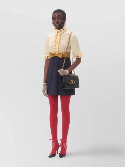 Valentino Short Dress With Crepe De Chine And Viscose