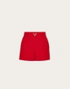 Valentino Short En Crêpe Couture Vgold Femme Rouge 38 In Red