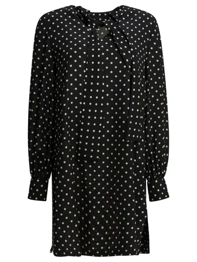 Valentino Short Flared Dress In Black
