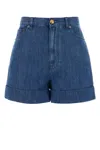 Valentino Denim Shorts With Back Pockets And Belt Loops