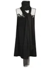 Valentino Embroidered Structured Couture Short Dress In Black