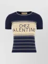 Valentino Garavani Women Navy Blue Cotton Sweater In Blue