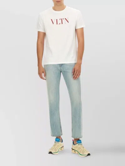 Valentino Short Sleeve Crew Neck T-shirt In White