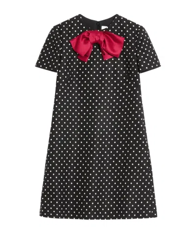 VALENTINO VALENTINO POLKA DOT PRINTED BOW DETAILED DRESS