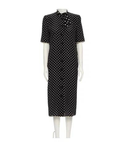 Valentino Short Sleeve Dress In Black