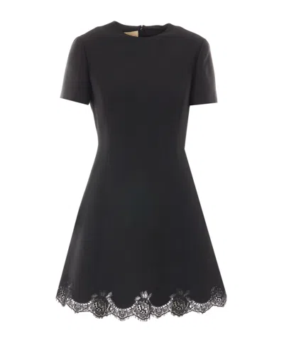 Valentino Short Sleeve Dress In Black