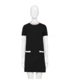 Valentino Short Sleeve Dress In Black