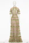 Valentino Short Sleeve Dress In Nude